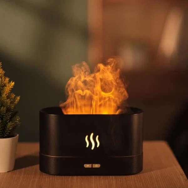 Aroma diffuser Air humidifier Ultrasonic cold [seven color flame lamp]