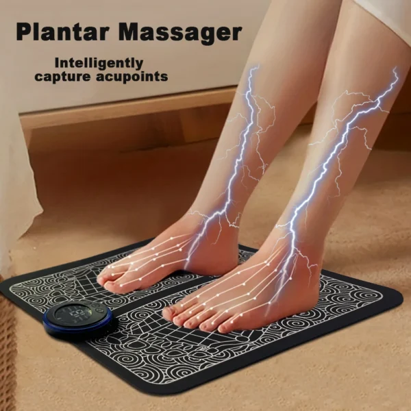 Rira Electric Foot Massage Pad USB Rechargeable |8 Modes 19 Level