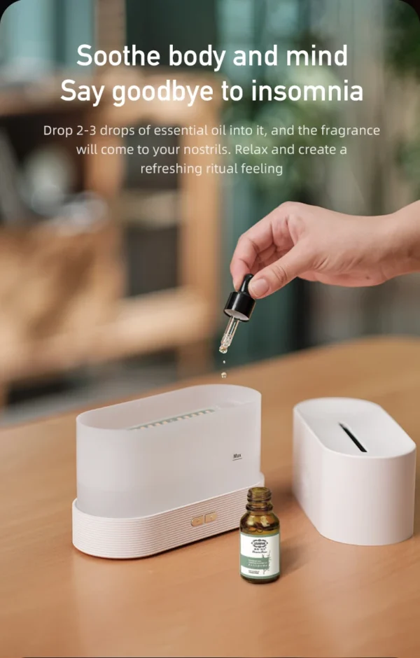 Aroma diffuser Air humidifier Ultrasonic cold [seven color flame lamp] - Image 8