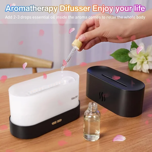 Aroma diffuser Air humidifier Ultrasonic cold [seven color flame lamp] - Image 12