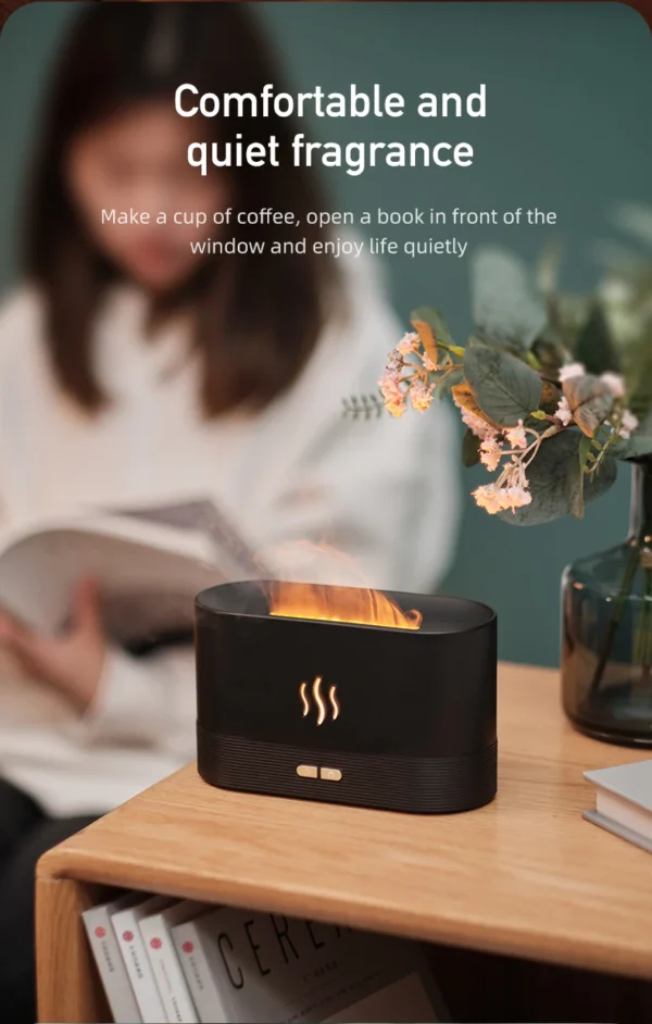 Aroma diffuser Air humidifier Ultrasonic cold [seven color flame lamp] - Image 9