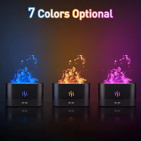 Aroma diffuser Air humidifier Ultrasonic cold [seven color flame lamp] - Image 2