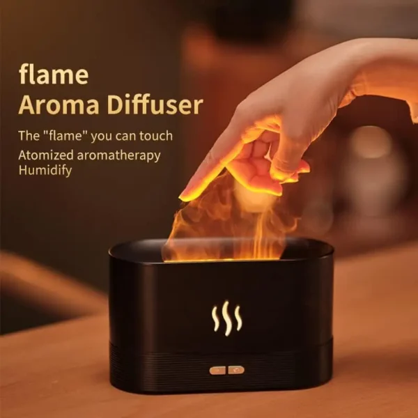 Aroma diffuser Air humidifier Ultrasonic cold [seven color flame lamp] - Image 4