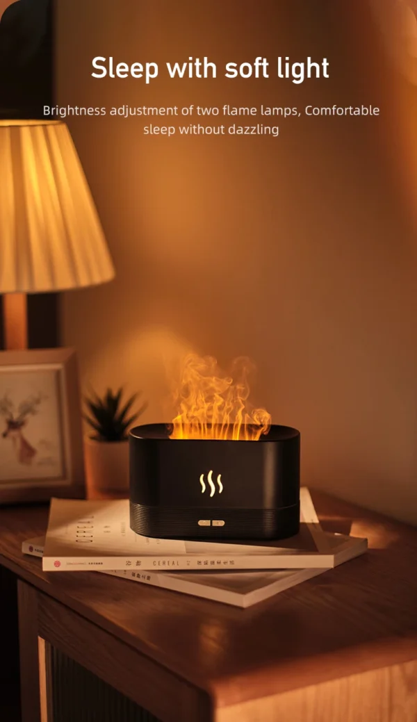 Aroma diffuser Air humidifier Ultrasonic cold [seven color flame lamp] - Image 7