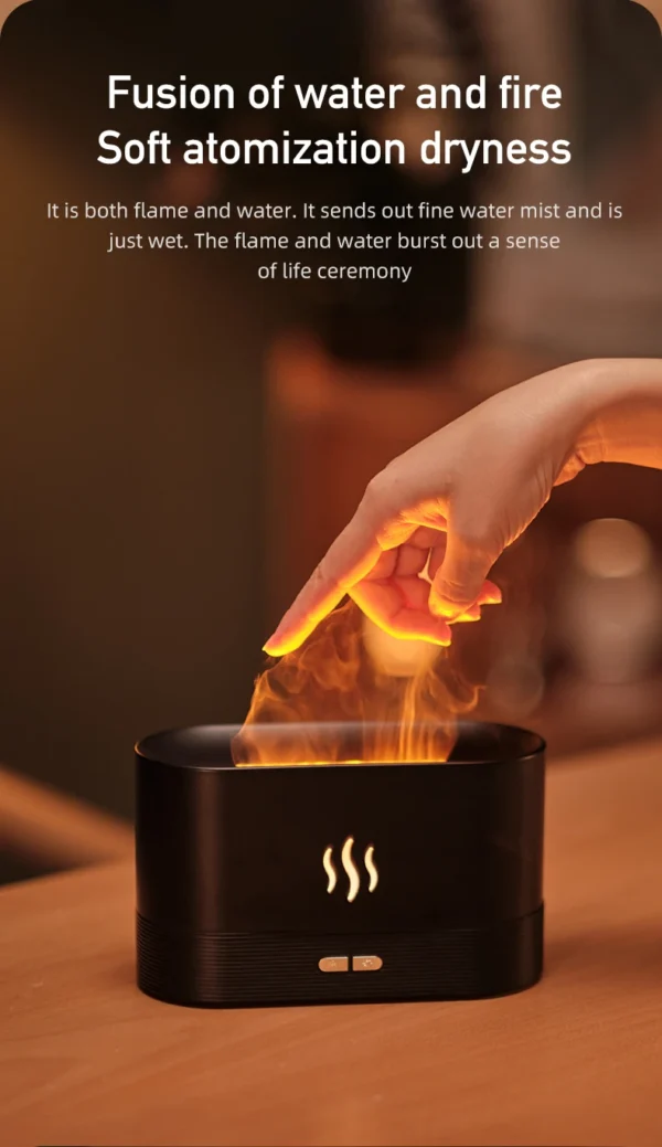 Aroma diffuser Air humidifier Ultrasonic cold [seven color flame lamp] - Image 5