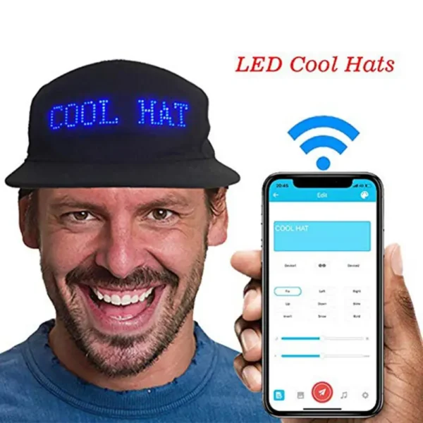 Wireless Bluetooth-compatible Led Baseball Cap Multilanguage - Image 14