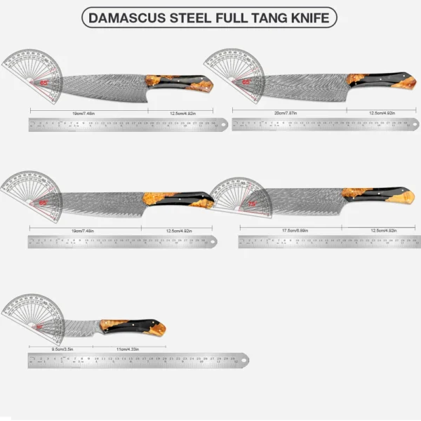 Handmade Damascus Steel Kitchen Knife - Image 2