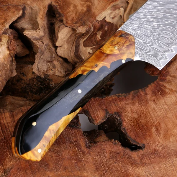 Handmade Damascus Steel Kitchen Knife - Image 5