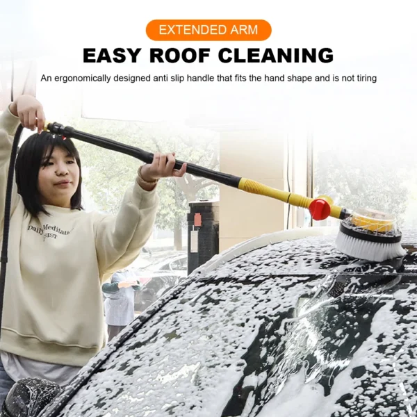 Microfiber Nylon Towel Car Brush 360 Degree Spin