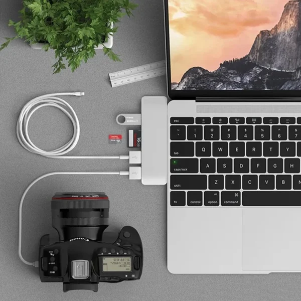 USB Type C Hub Adapter (7 in 1) for MacBook Pro + 4K HDMI - Image 2